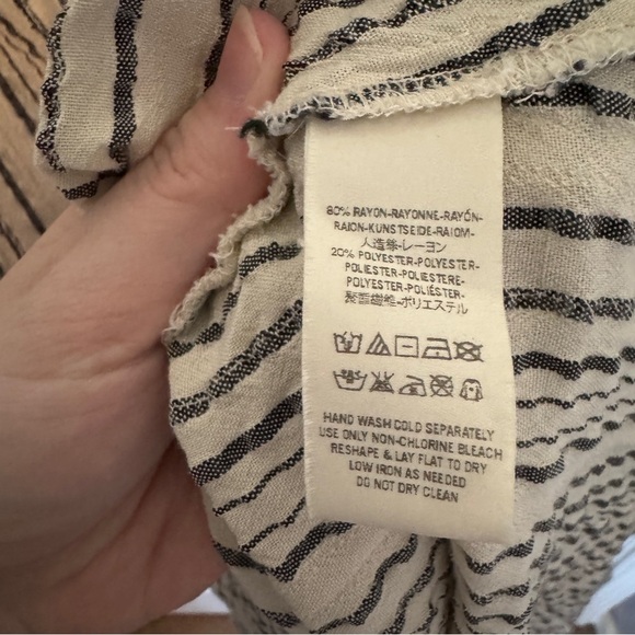 Free People Gray & White Rhythm Of The Night Striped Tunic - Picture 11 of 12